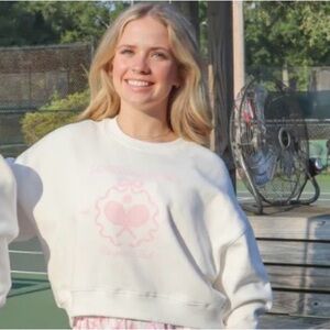 Love Shack Fancy Women’s Aneria White Pullover Size XS